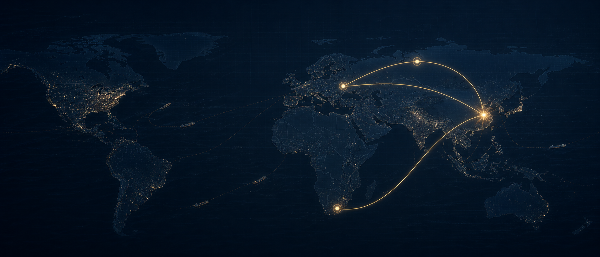 Global service network from China to Russia, Belarus and South Africa
